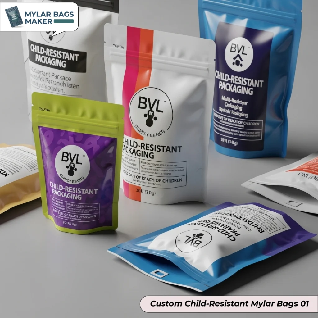 Custom Child-Resistant Mylar Bags 01