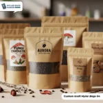 Custom kraft Mylar Bags with window 4