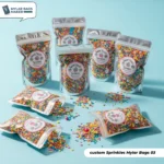 custom Sprinkles Mylar Bags with window 3
