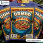 printed Gumbo 3.5g Mylar Bags 3
