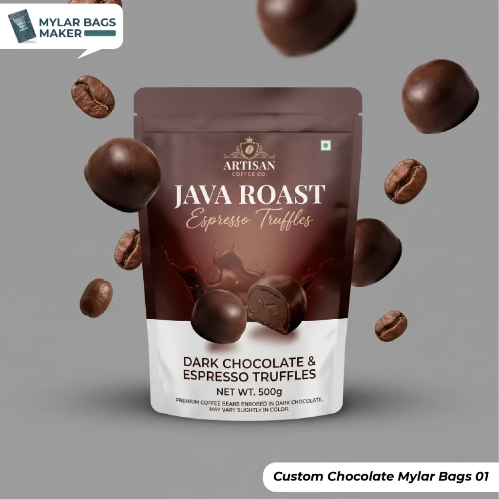 Custom Chocolate Mylar Bags