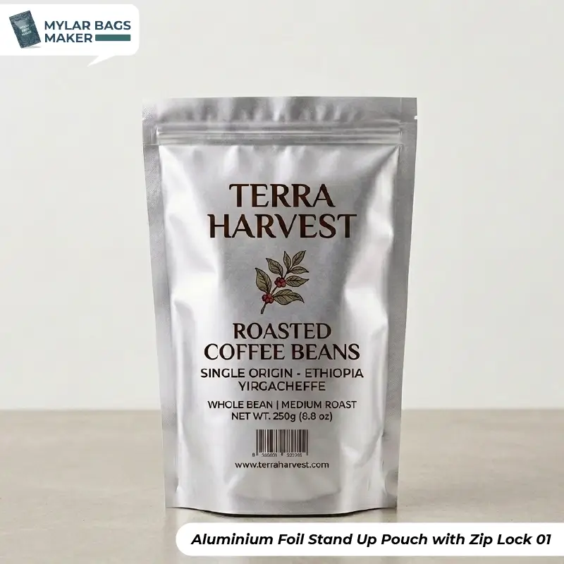 Aluminium Foil Stand Up Pouch with Zip Lock wholesale