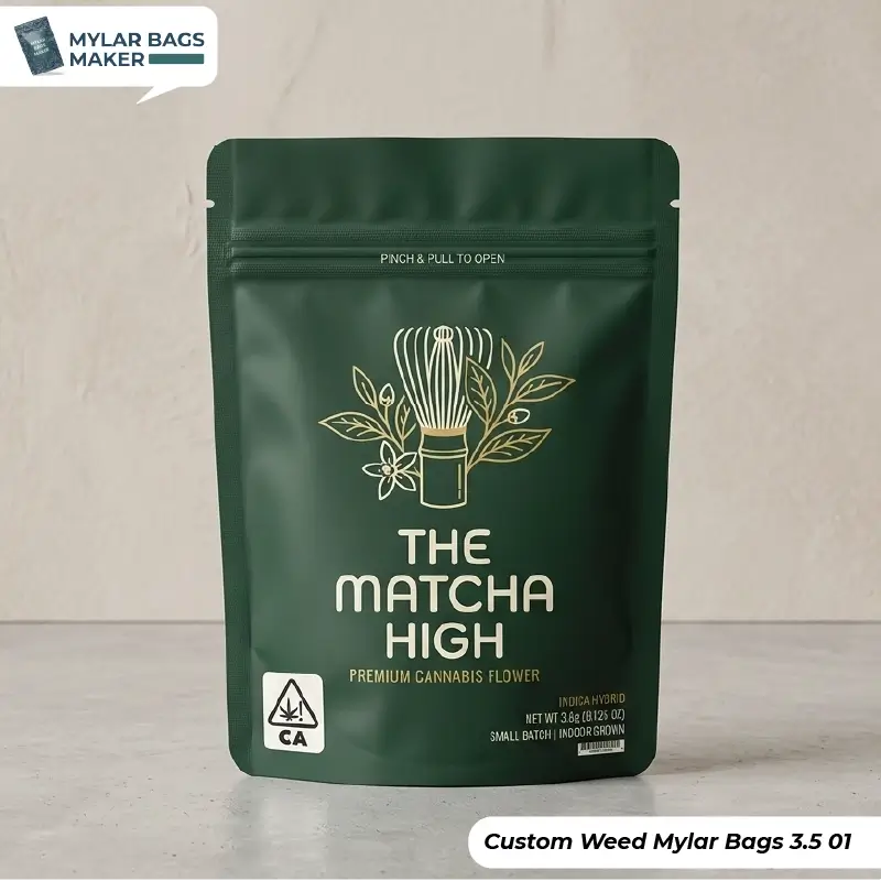 Custom Weed Mylar Bags 3.5
