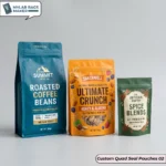 Custom Quad Seal Pouches with logo