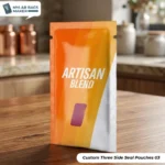 Three Side Seal Pouches with logo
