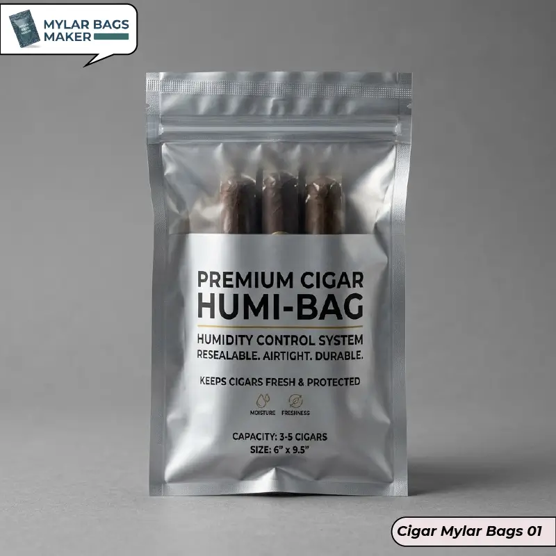 Cigar Mylar Bags with logo